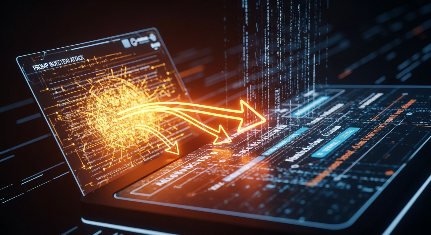 Security analyst reviewing public website configuration and AI infrastructure clues on a laptop